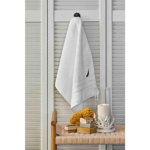 Nautica Home Crew 100% Turkish Cotton Hand Towel, 50cmx100cm, White