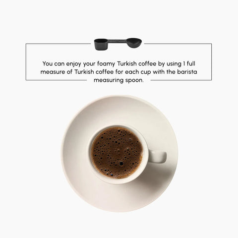 Karaca Hatır Barista Cappuccino and Turkish Coffee Maker, 735W, Pearl White