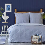 Nautica Darya 100% Turkish Cotton Duvet Cover Set, Super King, 260cmx220cm, Blue