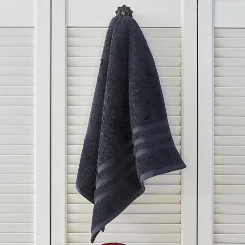 Nautica Home Crew 100% Turkish Cotton Hand Towel, 50cmx100cm, Anthracite