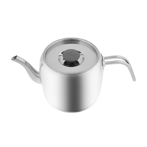 Karaca PowerSteel Vega 316+ Stainless Steel Induction Teapot Set, Medium, Silver