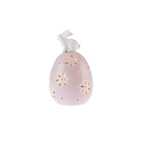 Karaca Easter Stoneware Decorative Trinket, White Pink