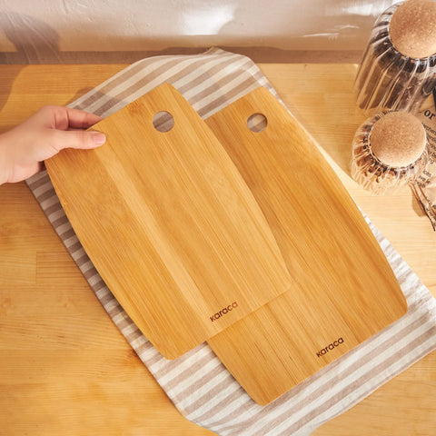 Karaca Bade 2 Piece Bamboo Chopping Board, Wood