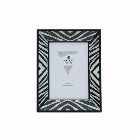 Karaca Home Wild Touch Zebra Photo Frame, Black