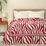 Karaca Home Almeda Blanket, Double, 200cmx220cm, Burgundy White