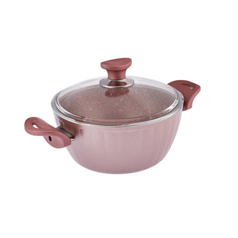 Karaca Dream Biogranite 7-Piece Non-Stick Cookware Set, Rose