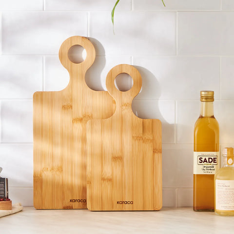 Karaca Dara 2 Piece Bamboo Chopping Board, Wood