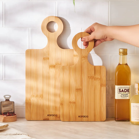 Karaca Dara 2 Piece Bamboo Chopping Board, Wood