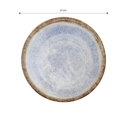 Karaca Ephesus Ceramic Dinner Plate, 27cm, White Multi