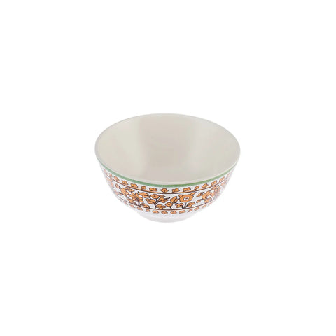 Karaca Paye Seljuk Collection Porcelain Snack Bowl, 12cm, Orange Multi