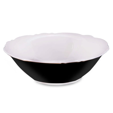 Karaca Romantic Porcelain CerealSoup Bowl, 14cm, Black White