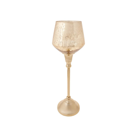 Karaca Lucca Tealight Candlestick, 35.5cmx8.5cm, Gold