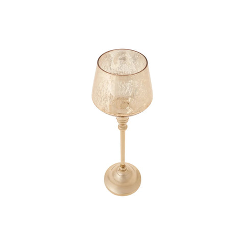 Karaca Lucca Tealight Candlestick, 35.5cmx8.5cm, Gold