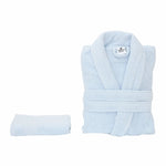 Karaca Home Defy 100% Turkish Cotton Bathrobe Set, XLarge XXLarge, Blue