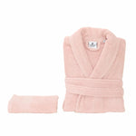 Karaca Home Olivia 100% Turkish Cotton Bathrobe Set, Small Medium, Powder