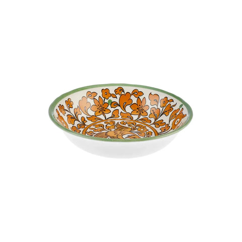 Karaca Paye Seljuk Collection Porcelain Snack Bowl, 14cm, Orange Multi