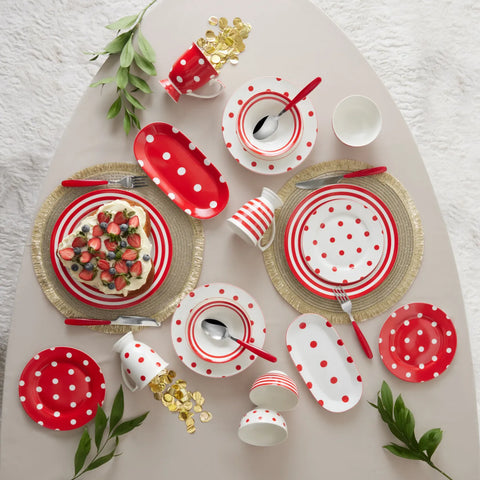 Polka dot dish set hotsell