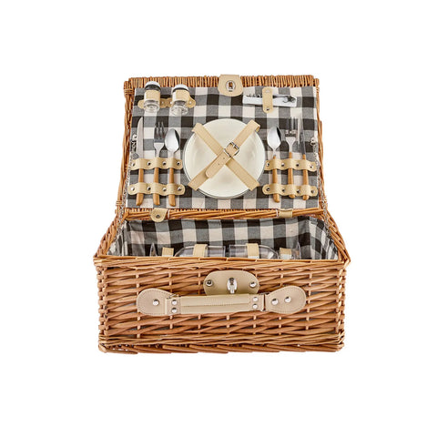 Karaca Wicker Picnic Basket, 40cm, Brown Multi