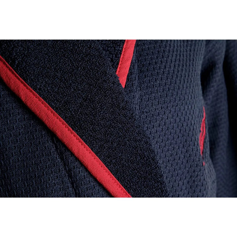 Nautica Home Marlin 100% Turkish Cotton Bathrobe, Large, Navy Blue Red