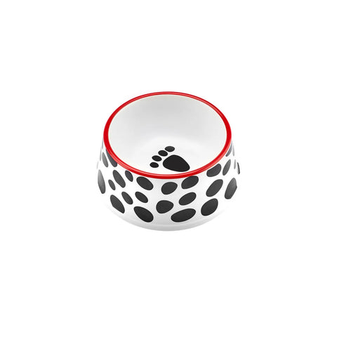 Karaca Ceramic Round Pet Bowl, 12cm, White Multi