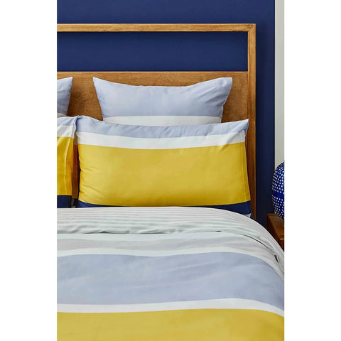 Nautica Bold 100% Turkish Cotton Duvet Cover Set, Double, 200cmx200cm, Yellow Multi