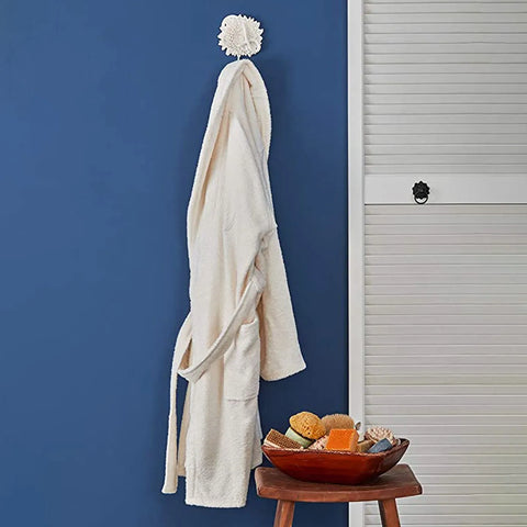 Nautica Home Crew 100% Turkish Cotton Bathrobe, XLarge, Ivory