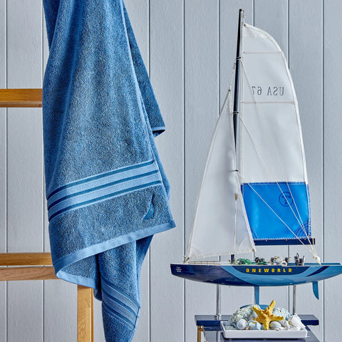 Nautica Home Ocean 100% Turkish Cotton Bath Towel, 70cmx140cm, Azure