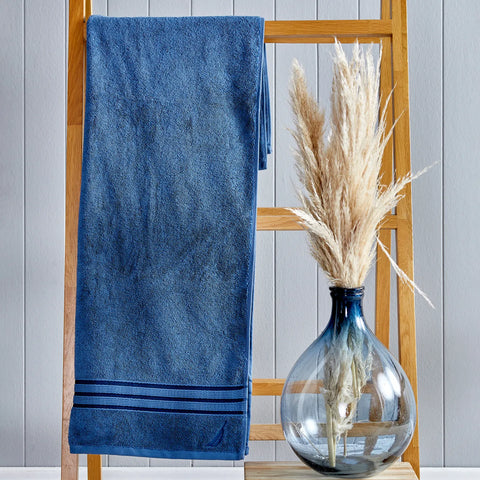 Nautica Ocean 100% Turkish Cotton Bath Towel, 90cmx160cm, Azure