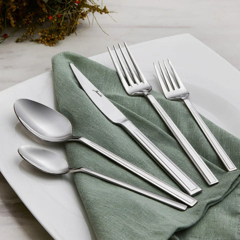 Jumbo Athena 60-Piece Stainless Steel Cutlery Set for 12 People, Silver