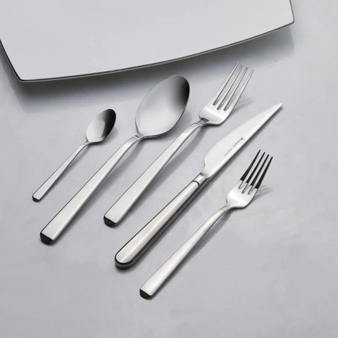 Karaca Eris 60-Piece Stainless Steel Cutlery Set for 12 People, Silver