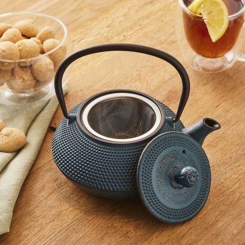 Karaca Mystical Cast Iron Teapot, 720ml, Blue Black