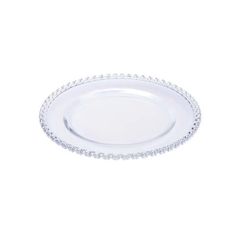 Karaca Rory Heart Glass Dinner Plate, 27cm, Transparent