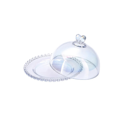 Karaca Rory Glass Cake Dome, 19cm, Transparent