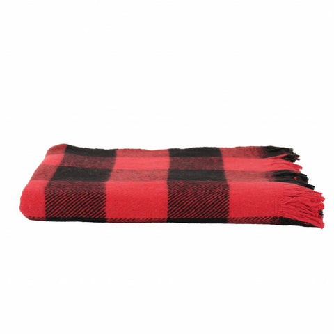 Karaca Home Mountain Blanket, 130cmx170cm, Red Black