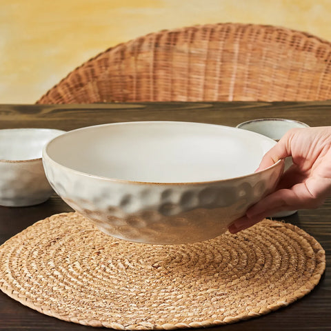 Karaca Aria Reactive Glaze Serving Bowl, 27cm, Beige