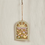 Karaca Easter Hello Spring Led Light Decorative Wall Hanging, Wood