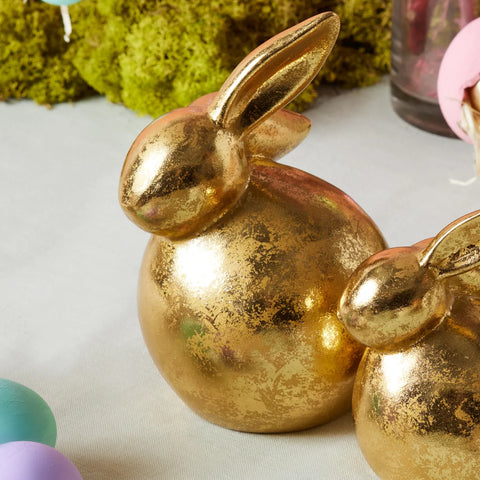 Karaca Easter Decorative Rabbit Trinket, 13cm, Gold