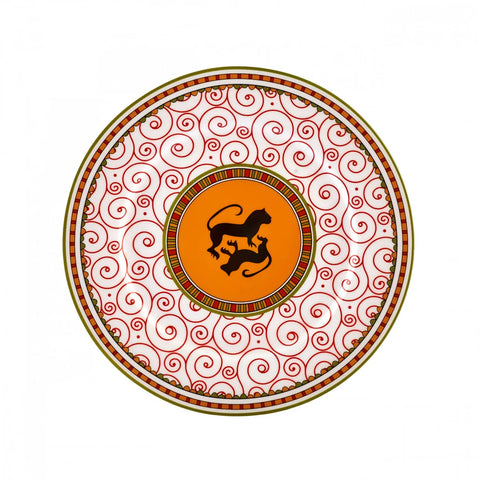 Karaca X Arslantepe Porcelain Side Plate, 20cm, Orange Multi