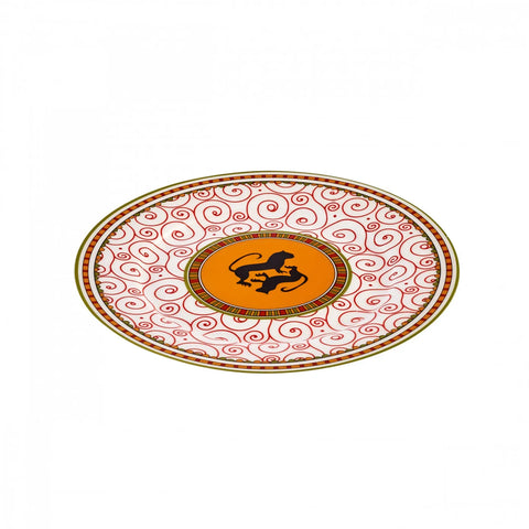 Karaca X Arslantepe Porcelain Side Plate, 20cm, Orange Multi