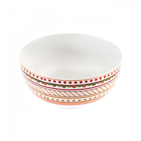 Karaca X Arslantepe Porcelain Cereal Soup Bowl, 14cm, White Multi