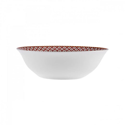 Karaca X Arslantepe Porcelain Serving Bowl, 23cm, White Multi