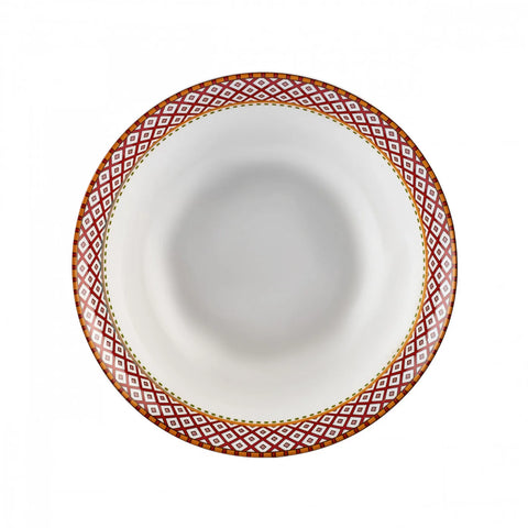 Karaca X Arslantepe Porcelain Serving Bowl, 23cm, White Multi