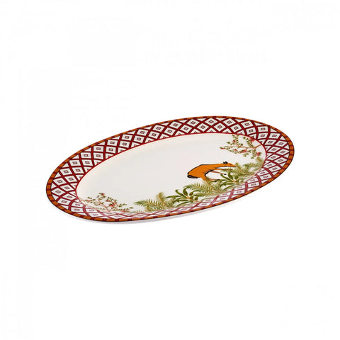 Karaca X Arslantepe Porcelain Serving Platter, 25cm, White Multi