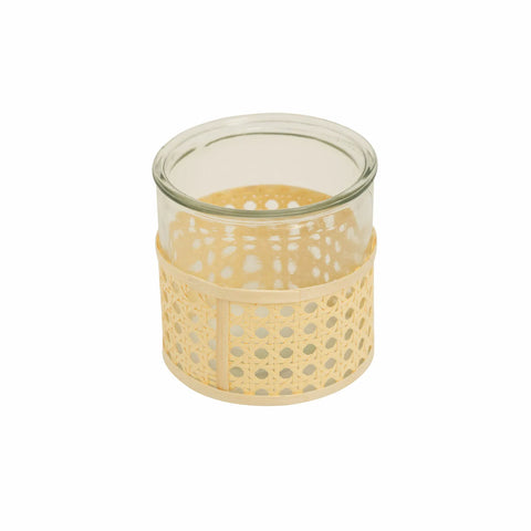 Karaca Home Melenie Glass Tealight Candlestick, 12cm, Yellow Transparent