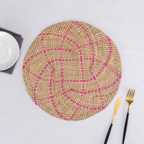 Karaca Home Wilton Placemat Set, 2 Piece, 38cm, Straw Pink