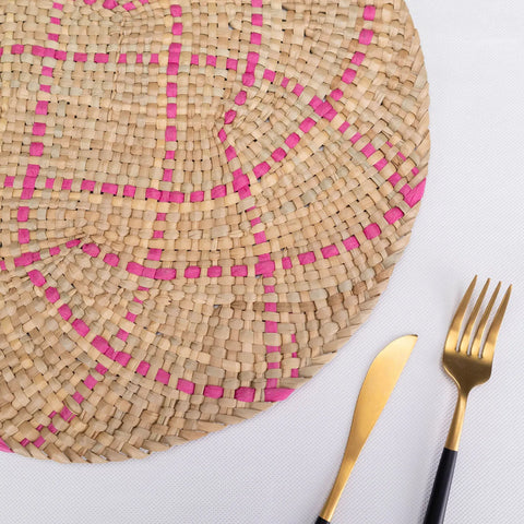 Karaca Home Wilton Placemat Set, 2 Piece, 38cm, Straw Pink