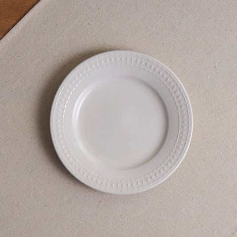 Karaca Mina Porcelain Side Plate, 21cm, White