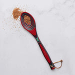 Karaca Bailando Pakka Wood Serving Spoon, 30cm, Red Multi