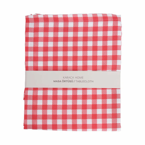 Karaca Home Ecose Tablecloth, 160cmx220cm, Red Multi