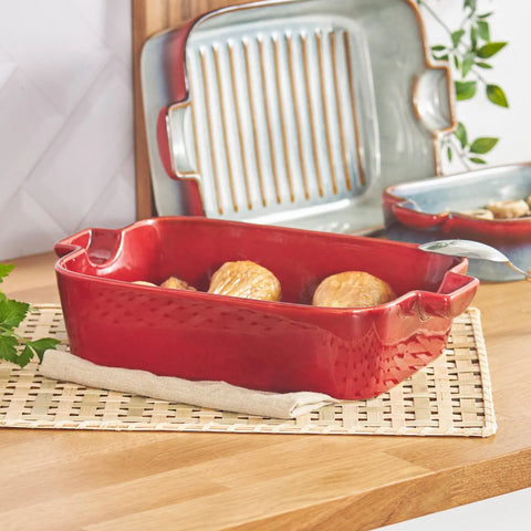 Karaca Alaz Ceramic Oven Dish, 30cm, Red